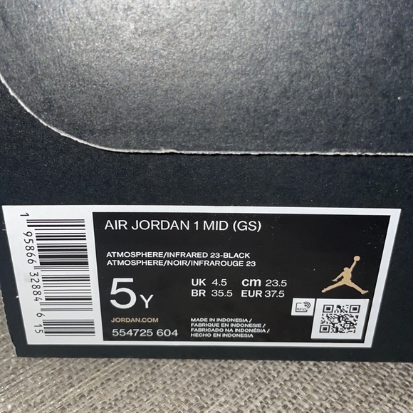 Air Jordan 1 Mid Atmosphere Infrared - Picture 9 of 12